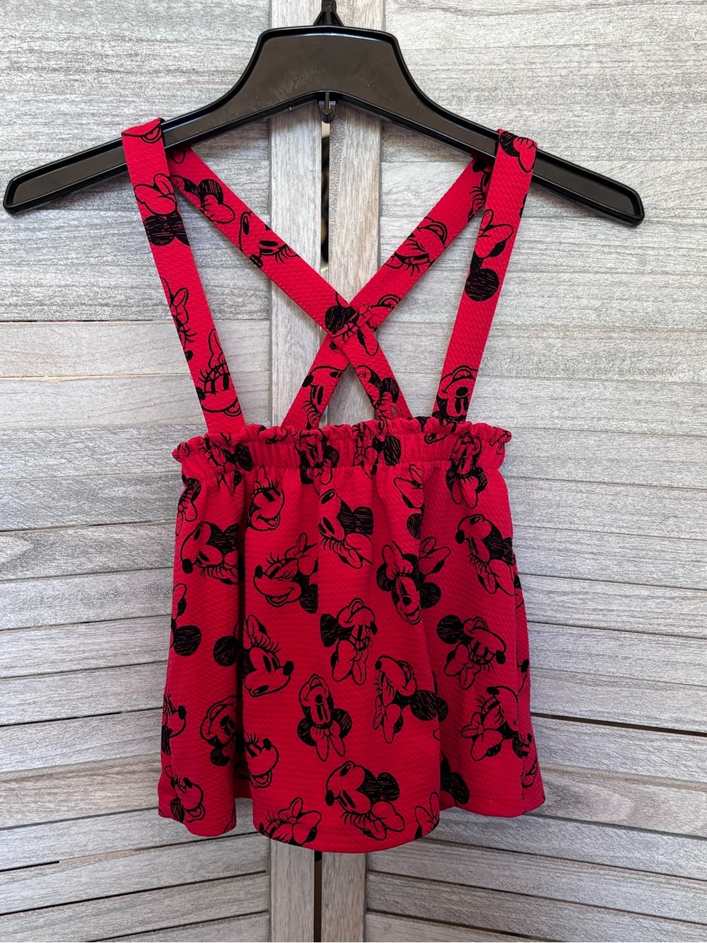 DISNEY Jr. Minnie Mouse Red & Black Jumper Skirt, Disney licensed merch, SZ4 T
